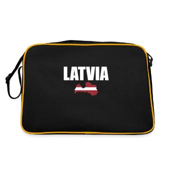 Latvia Latvia Map Latvian Flag Latvia - Retro Bag - black/gold - Back