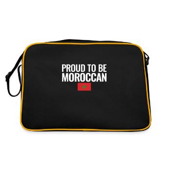 Fier D’être Marocain Drapeau Marocain Marocain - Sac Retro - noir/or - Dos