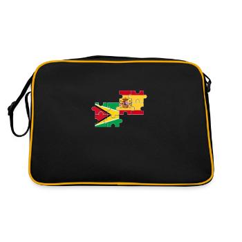 Drapeau de la Guyane, Espagne, Guyanais - Sac Retro - noir/or - Dos