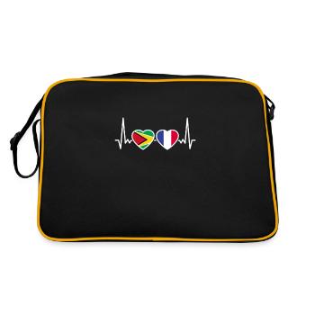 Guyane France Heartbeat Flag Guyanais - Sac Retro - noir/or - Dos