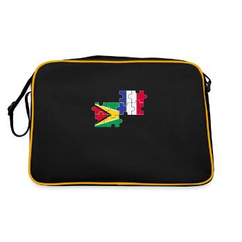 Guyane France Drapeau Guyane française - Sac Retro - noir/or - Dos