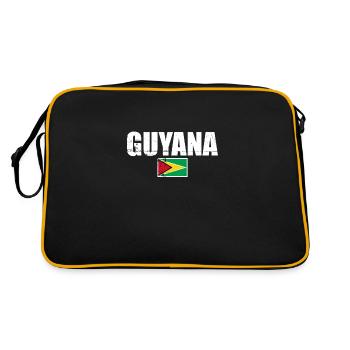 Guyane Vintage Guyanais drapeau guyanais - Sac Retro - noir/or - Dos