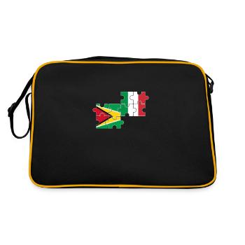 Drapeau de la Guyane, Italie, Guyanais - Sac Retro - noir/or - Dos