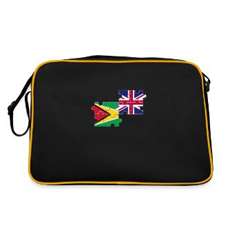 Guyane Royaume-Uni Drapeau Guyanais britannique - Sac Retro - noir/or - Dos