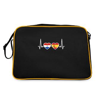 Paraguay Espagne Heartbeat Flag Paraguay - Sac Retro - noir/or - Dos