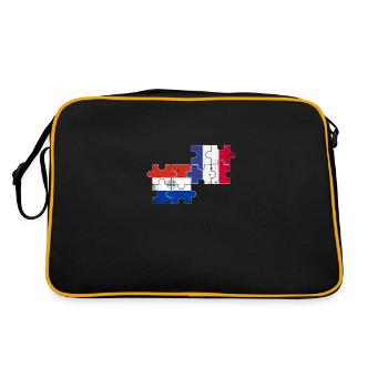 Paraguay France Vintage Drapeau Paraguayen - Sac Retro - noir/or - Dos