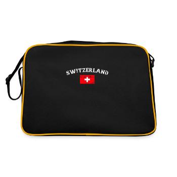 Suisse Vintage Suisse Drapeau Suisse - Sac Retro - noir/or - Dos