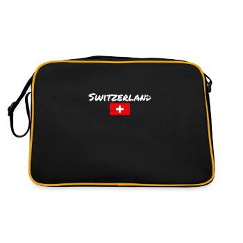 Suisse Vintage Suisse Drapeau Suisse - Sac Retro - noir/or - Dos