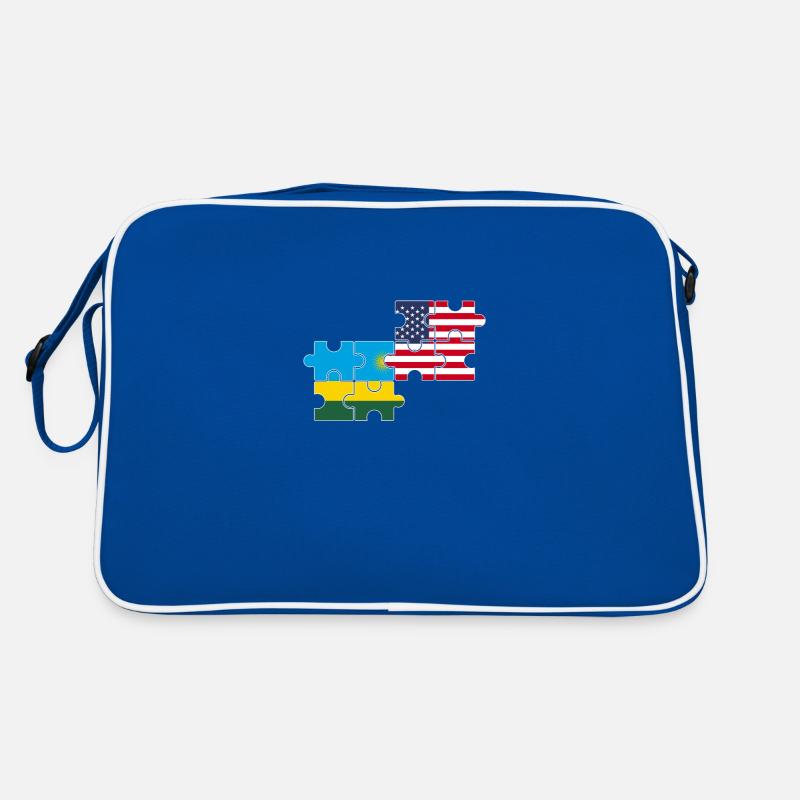 Rwanda, Etats-Unis, drapeau, Américain, Rwandais Sac Retro