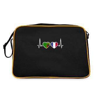Zambie France Vintage Heartbeat drapeau - Sac Retro - noir/or - Dos