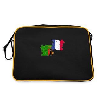 Zambie France Drapeau Français Zambie - Sac Retro - noir/or - Dos