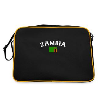 Zambie Zambie Drapeau de la Zambie - Sac Retro - noir/or - Dos
