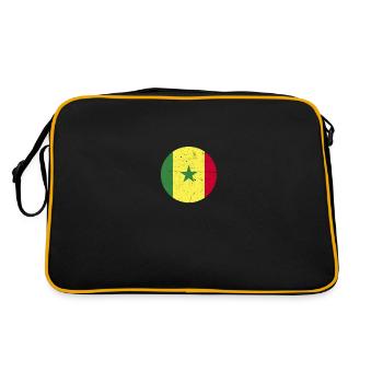 Sénégal Vintage Drapeau Sénégalais Sénégal - Sac Retro - noir/or - Dos