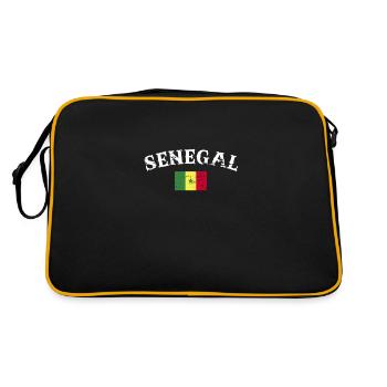 Sénégal Vintage Drapeau Sénégalais Sénégal - Sac Retro - noir/or - Dos