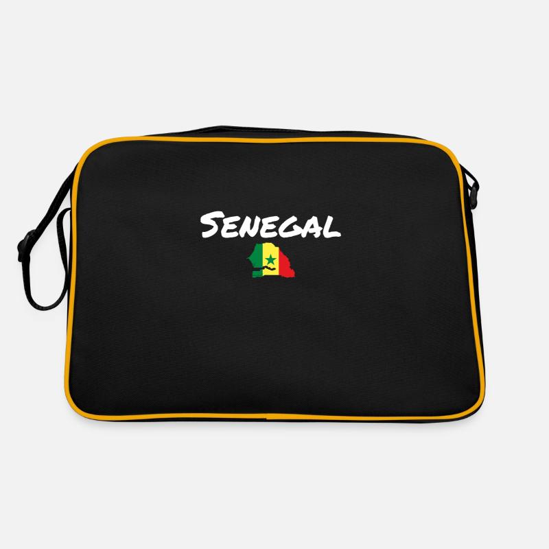 Carte du Sénégal Drapeau du Sénégal Sac Retro