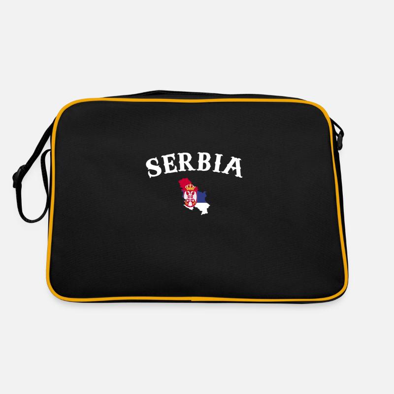 Serbie Carte Serbie Drapeau serbe Serbie Sac Retro