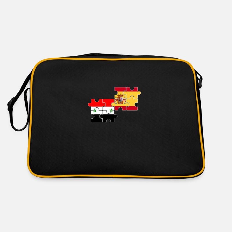 Syrien Spanien Flagge Spanier Syrer Retro Tasche