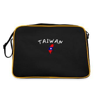 Carte de Taïwan Drapeau taïwanais Taïwanais - Sac Retro - noir/or - Dos