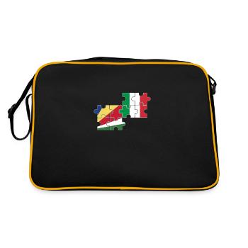 Seychelles Italie Drapeau Seychelles italiennes - Sac Retro - noir/or - Dos