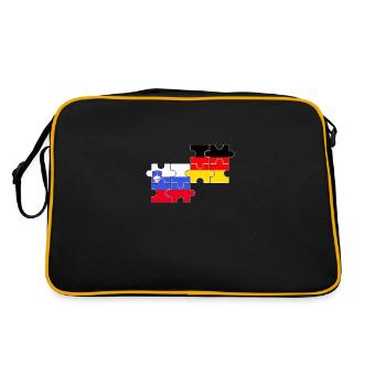 Slovénie Allemagne Drapeau Allemand Slovène - Sac Retro - noir/or - Dos