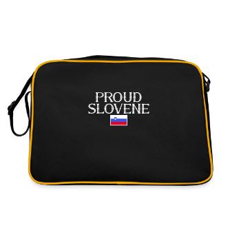 Fier Slovène Slovénie Drapeau slovène Slovène Slovénie - Sac Retro - noir/or - Dos