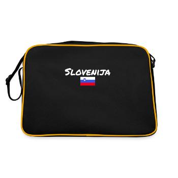 Slovénie Slovénie Drapeau slovène Slovène - Sac Retro - noir/or - Dos