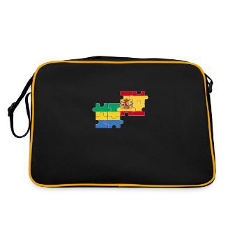 Gabon Espagne Drapeau Espagnol Gabonais - Sac Retro - noir/or - Dos