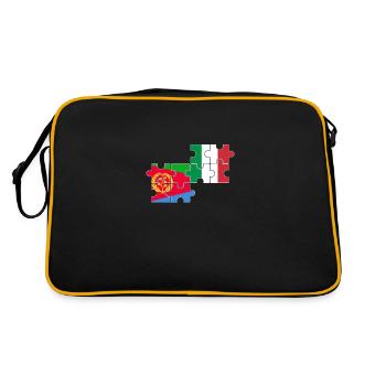 Eritrea Italy Flag Italian Eritrean - Retro Bag - black/gold - Back