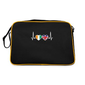 Côte d’Ivoire UK Heartbeat Flag Ivoirien - Sac Retro - noir/or - Dos