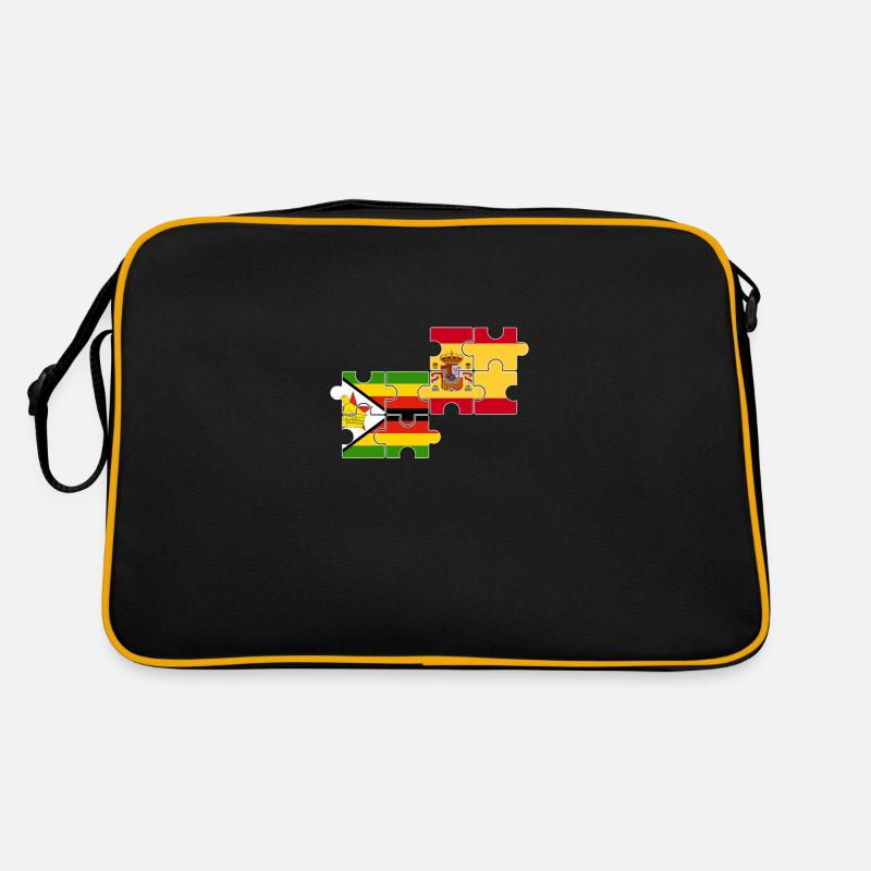 Simbabwe Spanien Flagge Spanier Simbabwer Retro Tasche