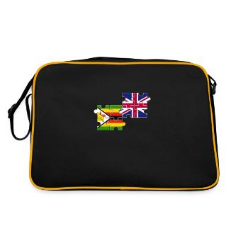 Zimbabwe Royaume-Uni Drapeau britannique Zimbabwéen - Sac Retro - noir/or - Dos