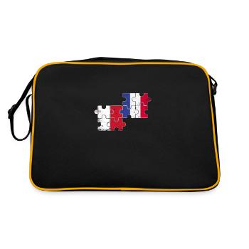 Malte France Vintage Drapeau Maltais - Sac Retro - noir/or - Dos