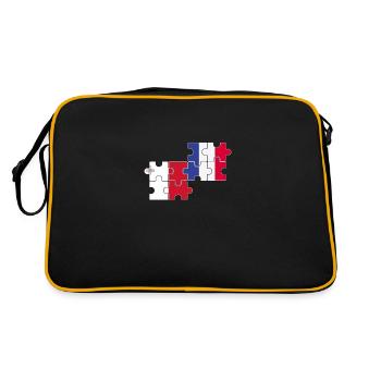 Malte France Drapeau Français Maltais - Sac Retro - noir/or - Dos