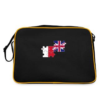 Malte Royaume-Uni Drapeau britannique Maltais - Sac Retro - noir/or - Dos