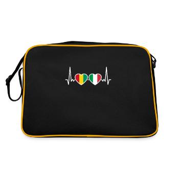 Guinée Italie Heartbeat Flag Guinée - Sac Retro - noir/or - Dos