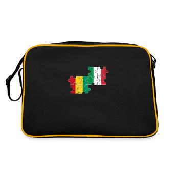Guinée Italie Vintage drapeau Guinée italienne - Sac Retro - noir/or - Dos