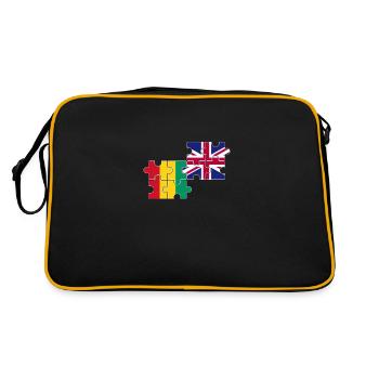 Guinée Drapeau du Royaume-Uni Guinée britannique - Sac Retro - noir/or - Dos