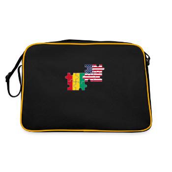 Guinée USA Drapeau Guinée américaine - Sac Retro - noir/or - Dos