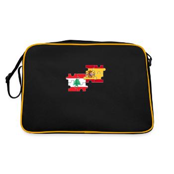 Drapeau du Liban Espagne Espagnol Libanais - Sac Retro - noir/or - Dos
