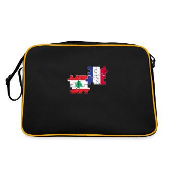 Liban France Vintage Drapeau Libanais - Sac Retro - noir/or - Dos
