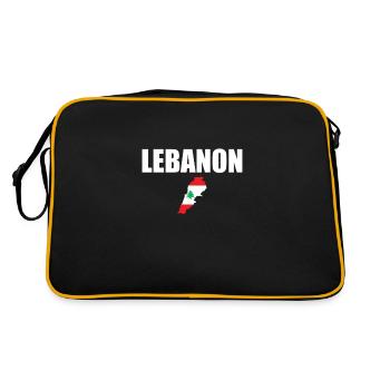 Carte du Liban Drapeau Libanais Libanais - Sac Retro - noir/or - Dos