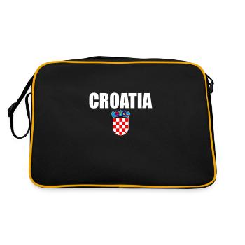 Croatie Armoiries Croatie Drapeau croate Croatie - Sac Retro - noir/or - Dos