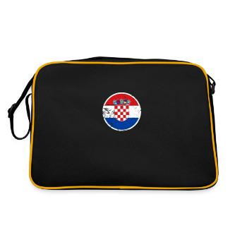 Croatie Vintage Croatie Croatie Drapeau Croatie - Sac Retro - noir/or - Dos