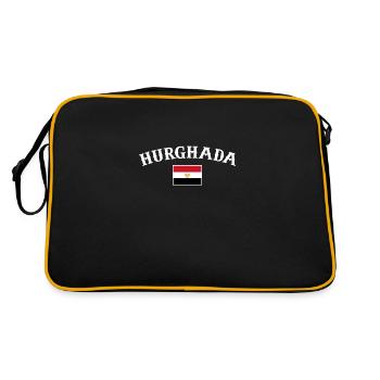 Hurghada, Égypte, Drapeau égyptien, Égyptien - Sac Retro - noir/or - Dos