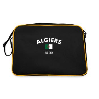 Algiers Algeria Algerian Flag Algerian - Retro Bag - black/gold - Back