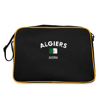 Algiers Vintage Algeria Algerian Flag - Retro Bag - black/gold - Back