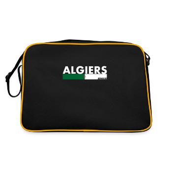 Algiers Algeria Algerian Flag Algerian - Retro Bag - black/gold - Back
