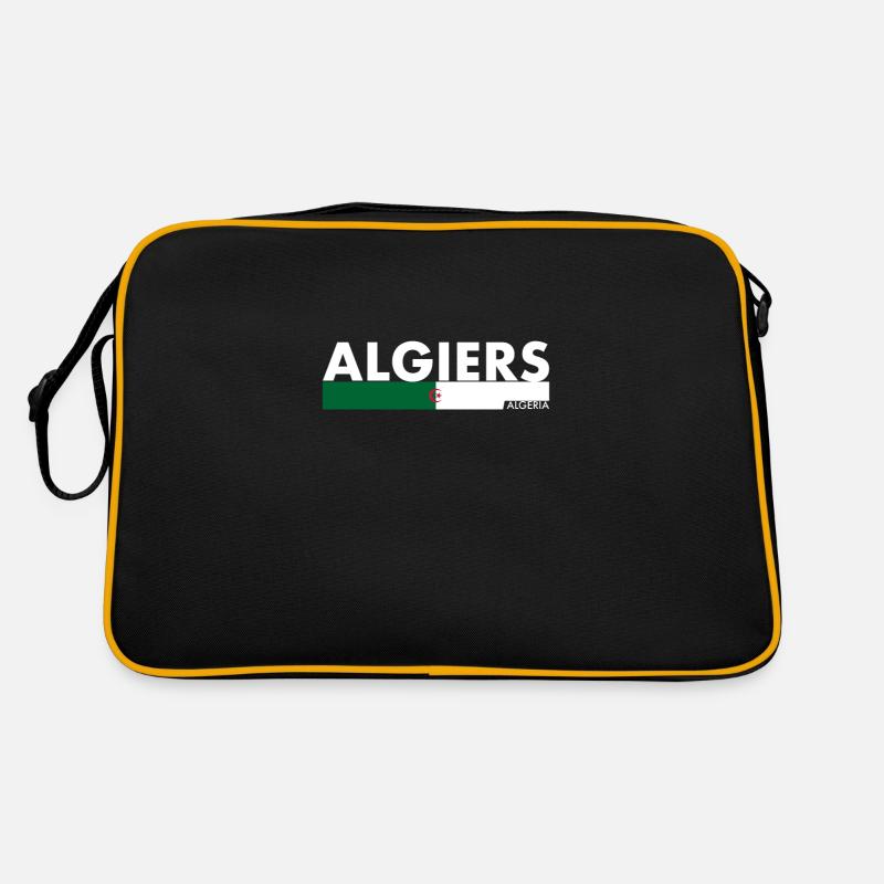 Algiers Algerien Algerische Flagge Algerier Retro Tasche