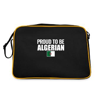 Fier d’être algérien Drapeau algérien - Sac Retro - noir/or - Dos