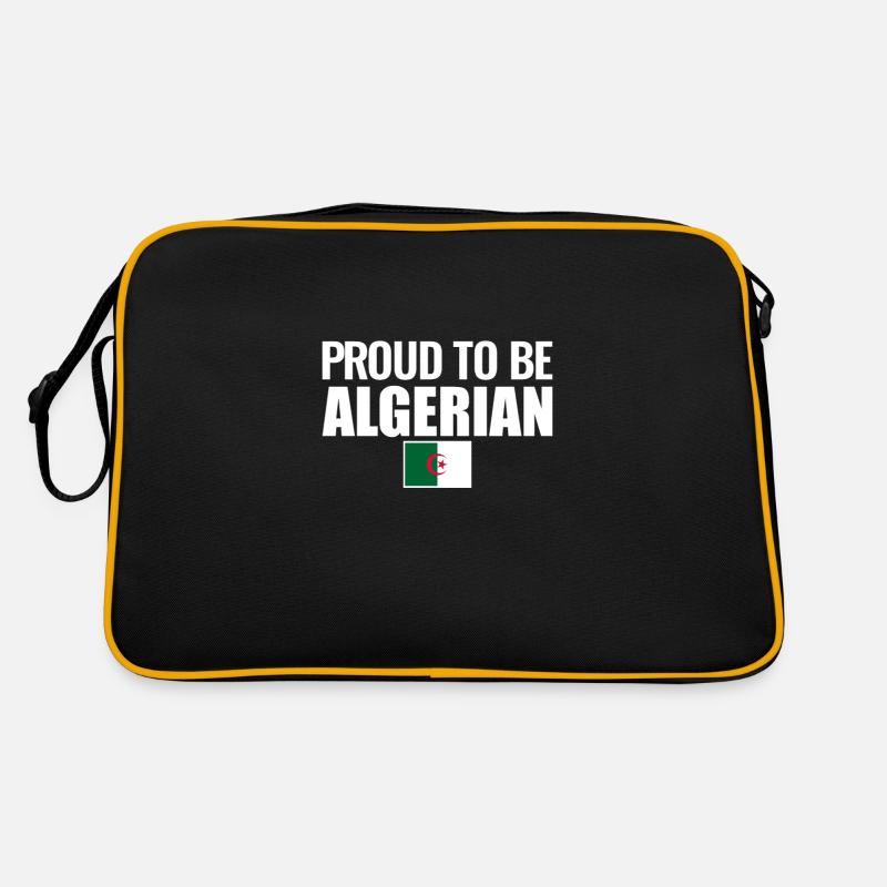 Fier d’être algérien Drapeau algérien Sac Retro